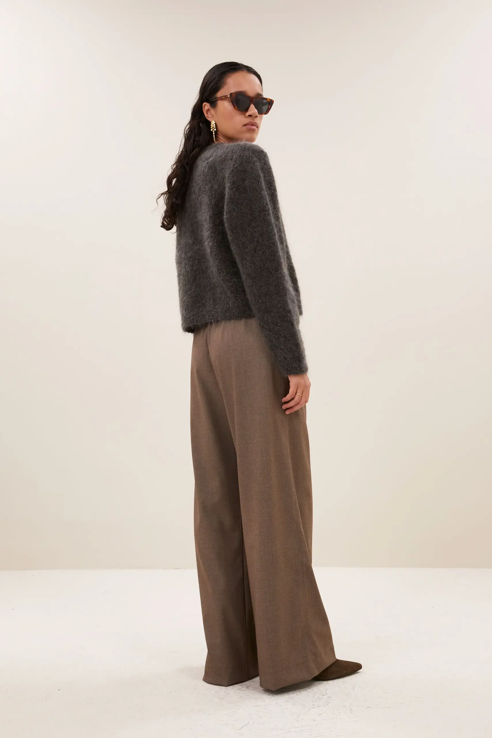 vasile cardigan - moss brown - Afbeelding 4