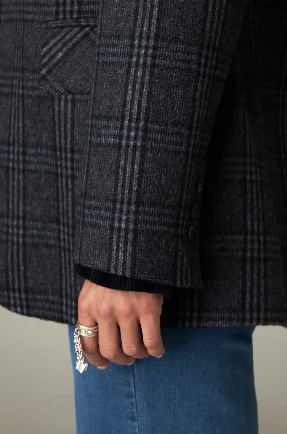 Single breasted blazer - Grijs - Afbeelding 4