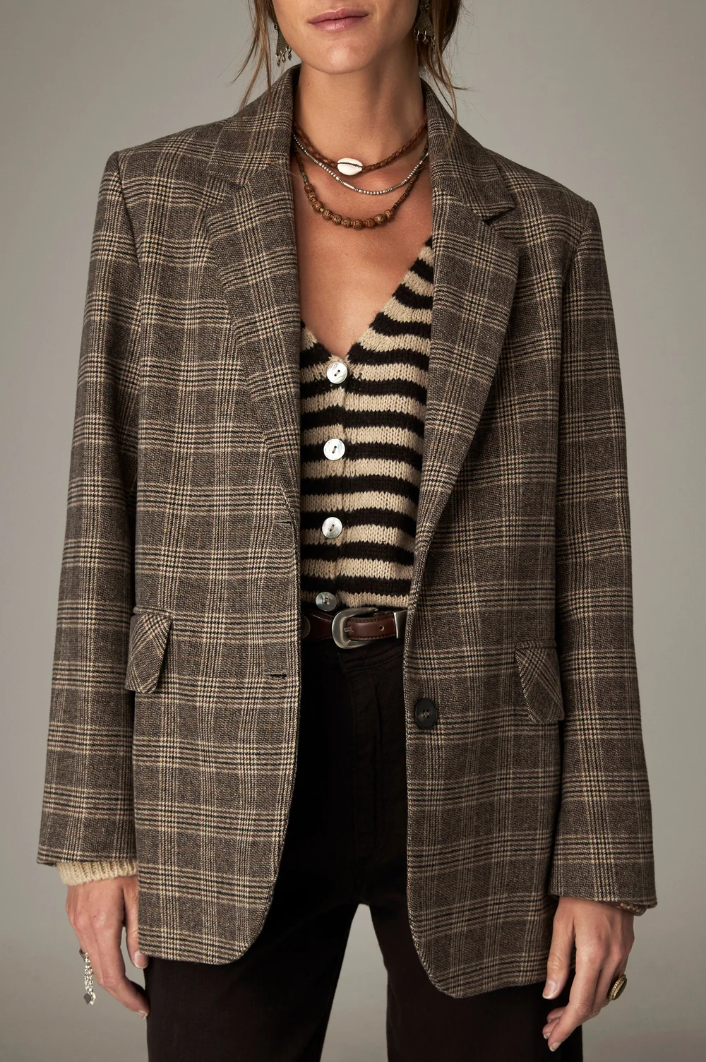 Single breasted blazer - Ruit multi
