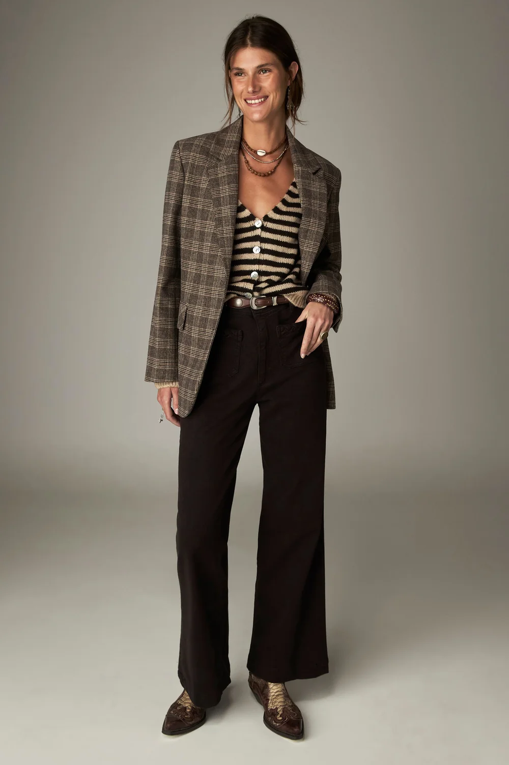 Single breasted blazer - Ruit multi - Afbeelding 5