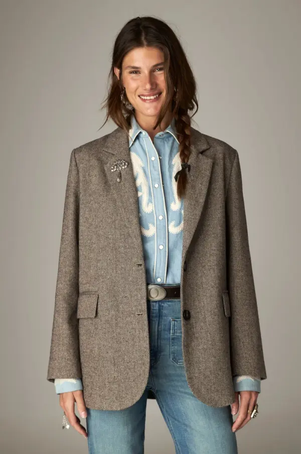 Single breasted blazer - CHOCOLAT