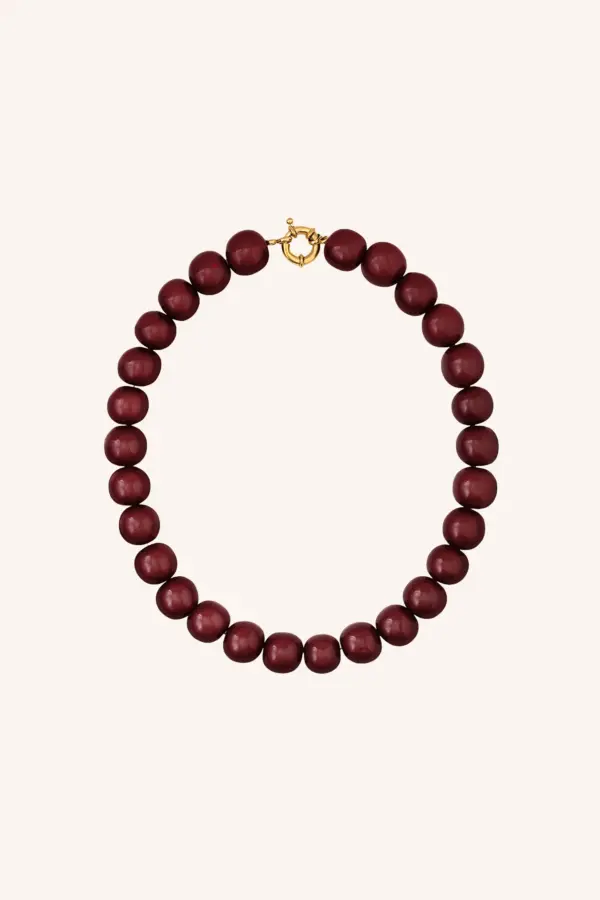 micky necklace - burgundy crush