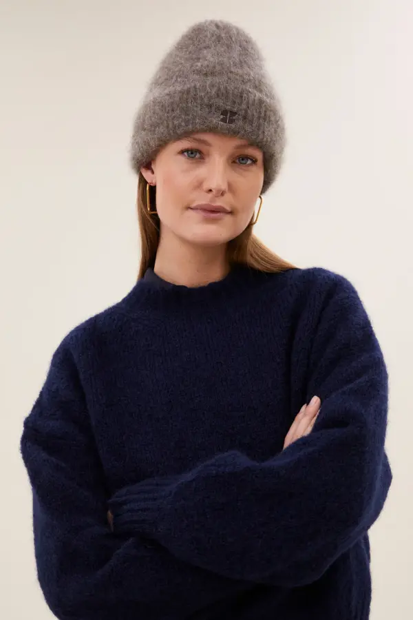 logo norton beanie - dark biscuit