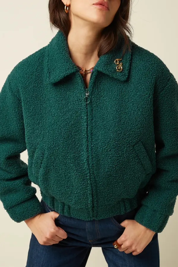 Fay Jacket Dexter Teddy - Dragonfly green