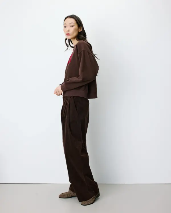 Sweater met tekst - Bruin