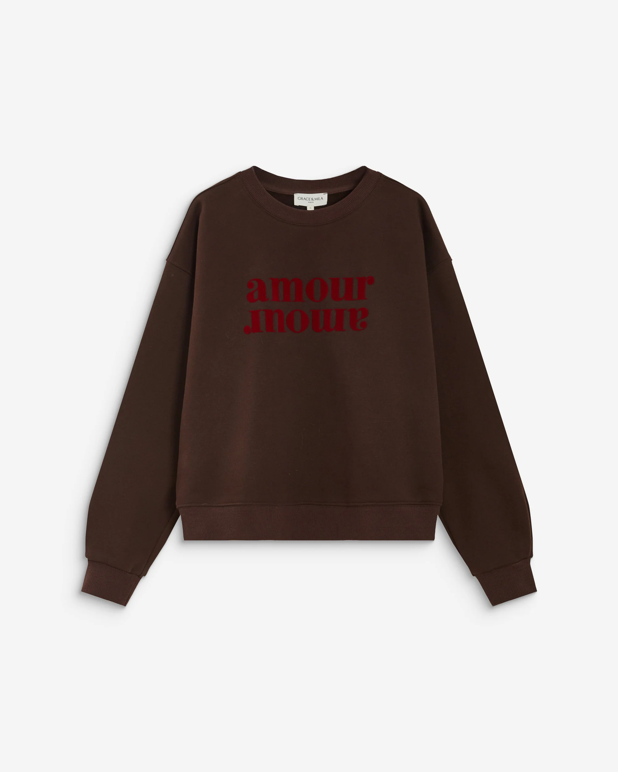 Sweater met tekst - Bruin - Afbeelding 4