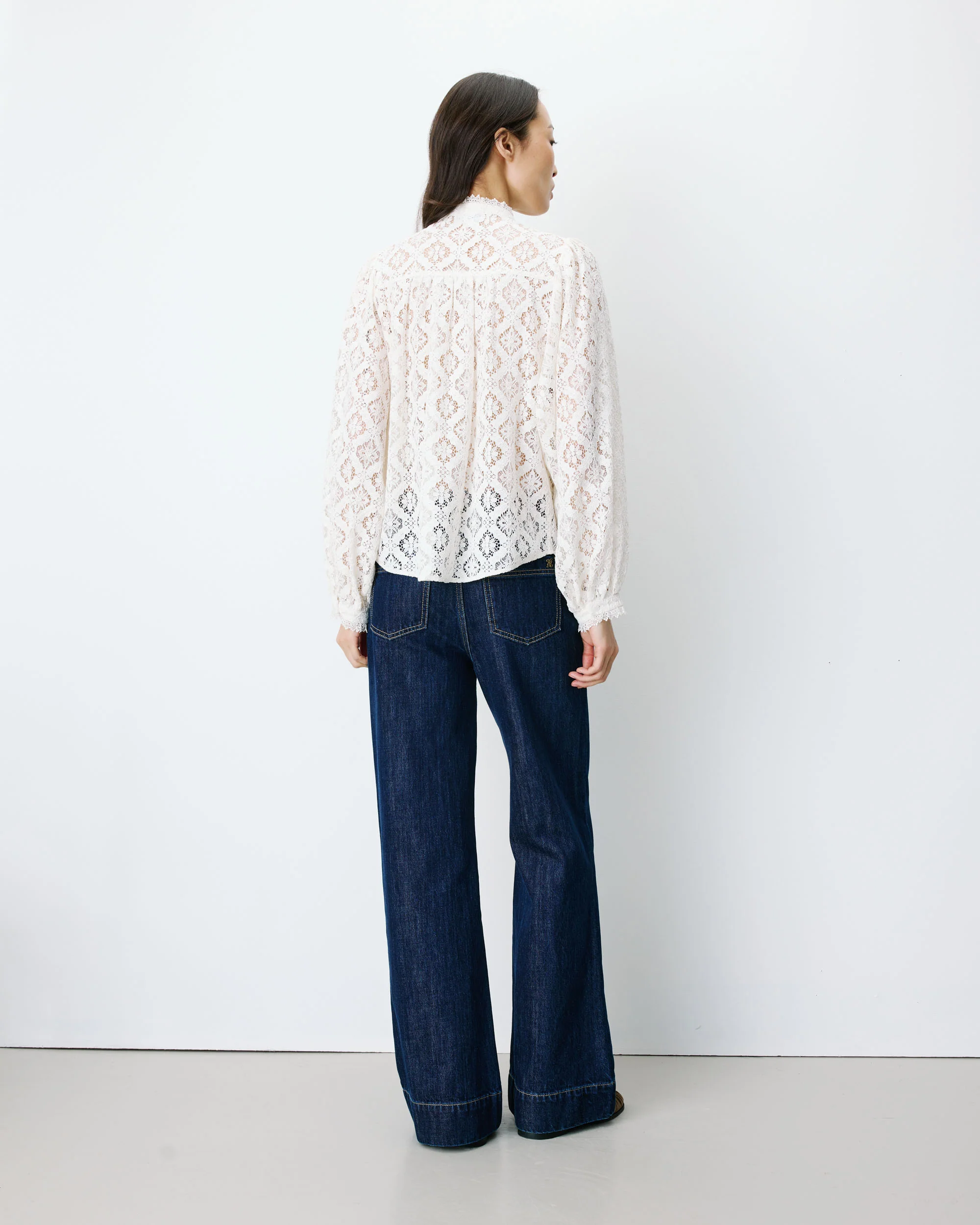 Blouse van kant - Ivory - Afbeelding 4