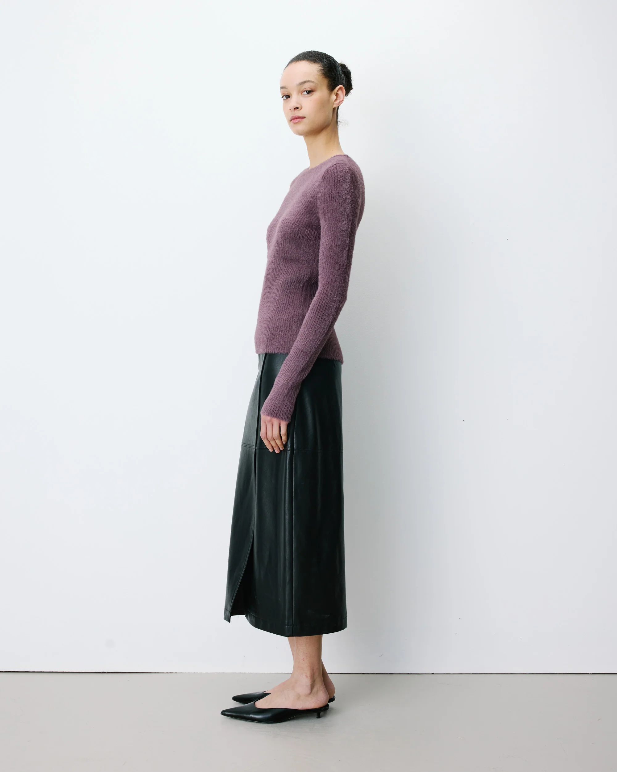 Zachte trui - Aubergine - Afbeelding 2