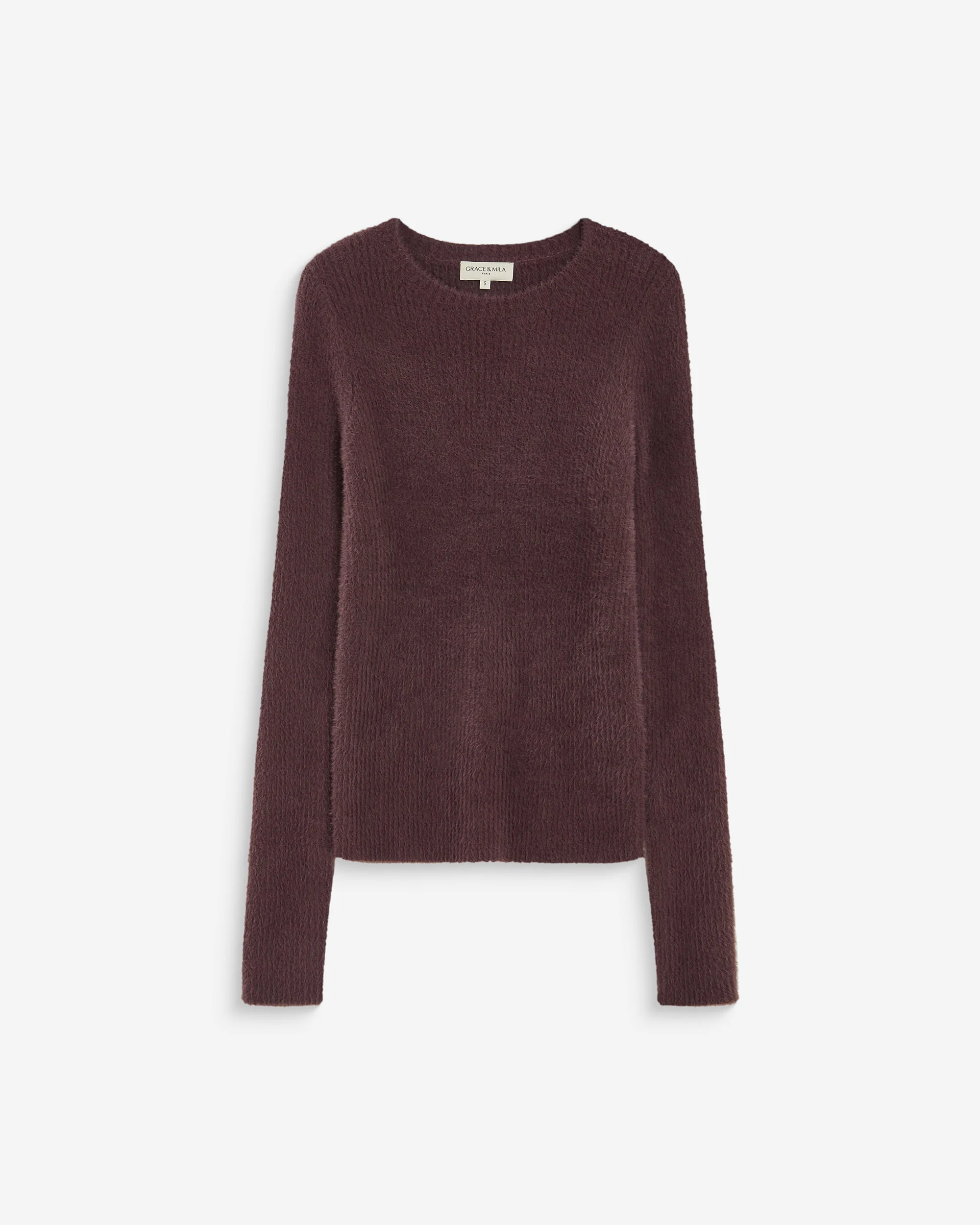 Zachte trui - Aubergine - Afbeelding 4
