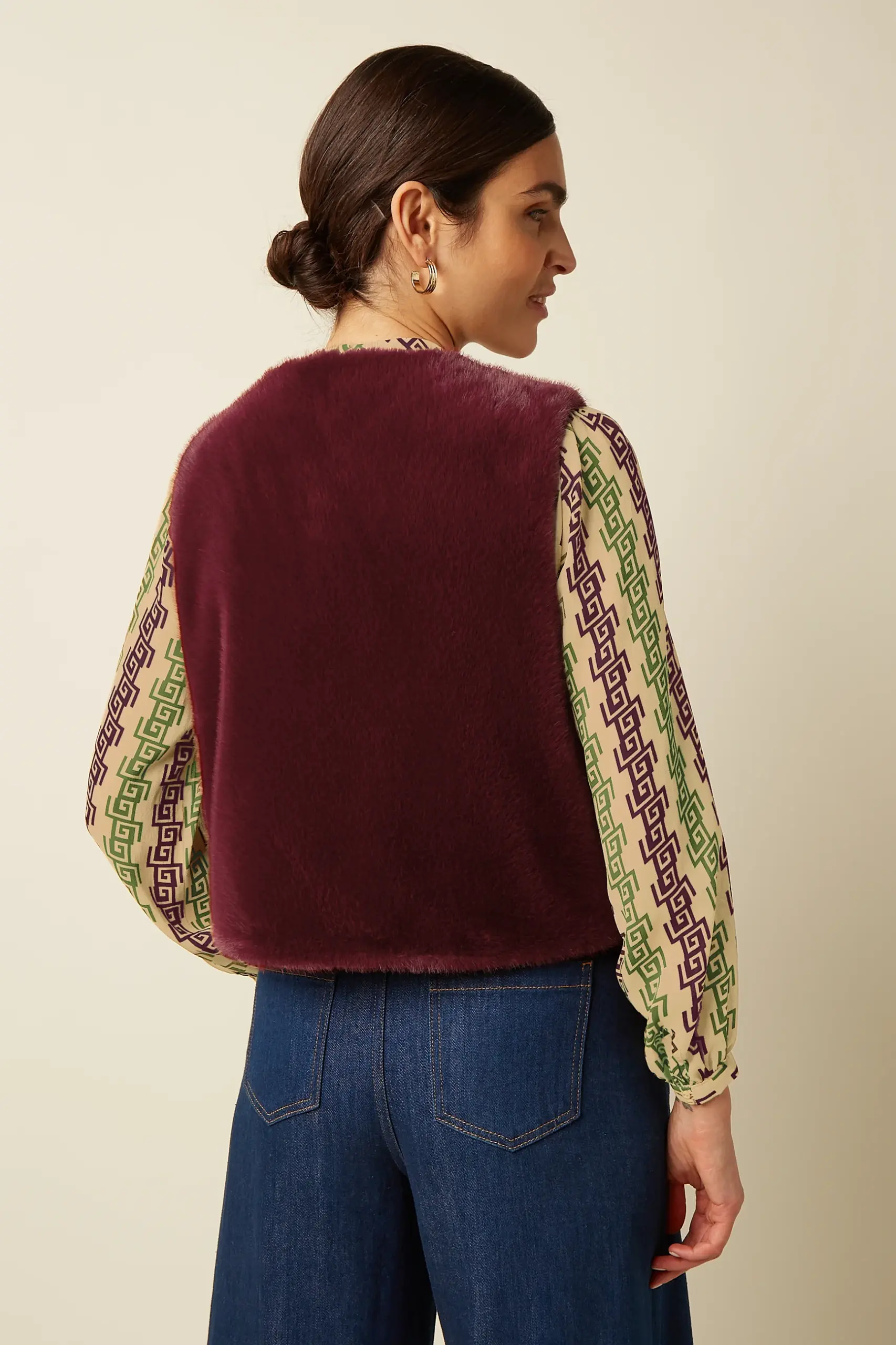 Viva Gilet Silver Fur - Porto Red - Afbeelding 2