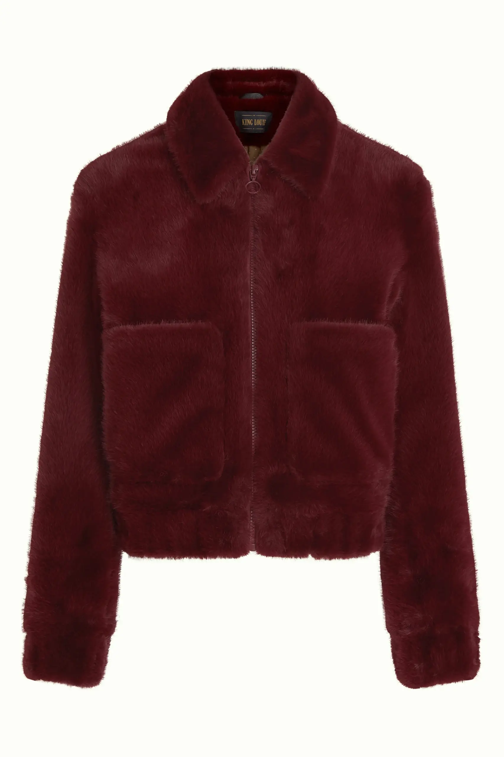 Isla Jacket Silver Fur - Porto Red - Afbeelding 4