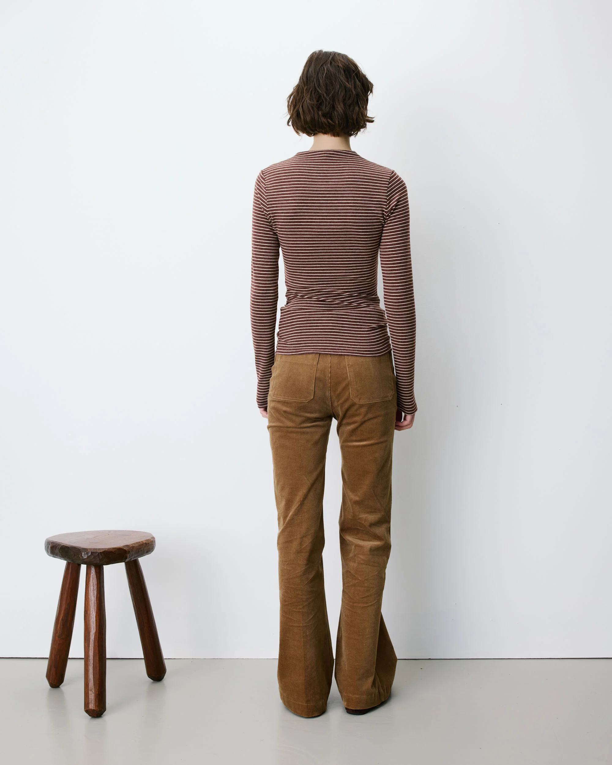 Longsleeve met plooi in taille - Terracotta - Afbeelding 3