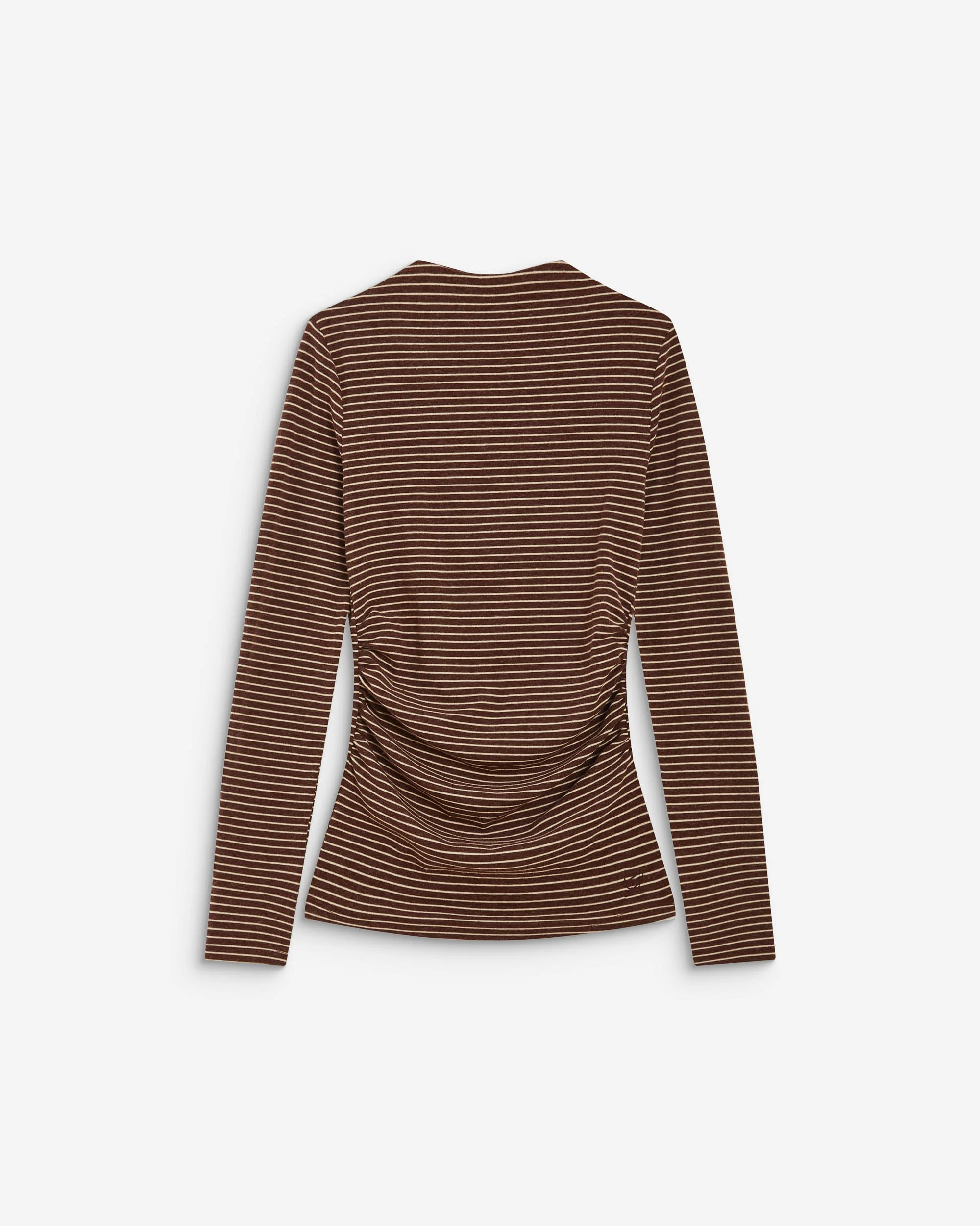 Longsleeve met plooi in taille - Terracotta - Afbeelding 4