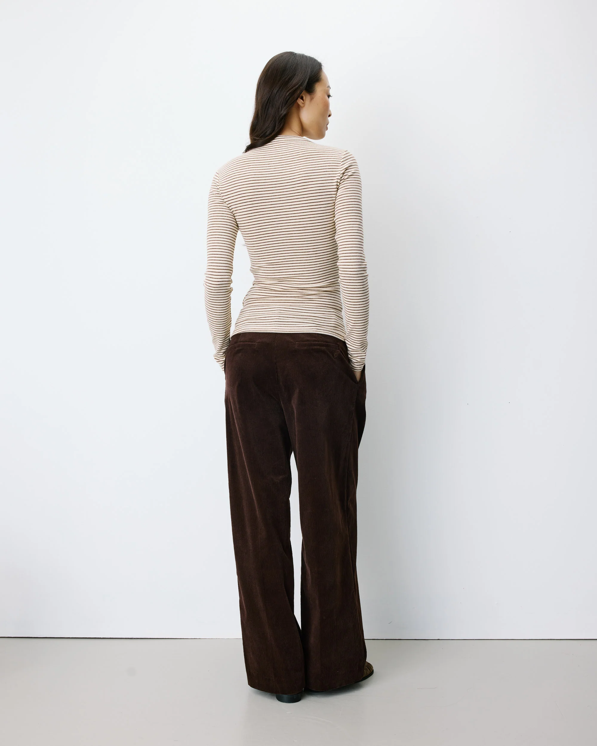 Longsleeve met plooi in taille - Ecru - Afbeelding 4