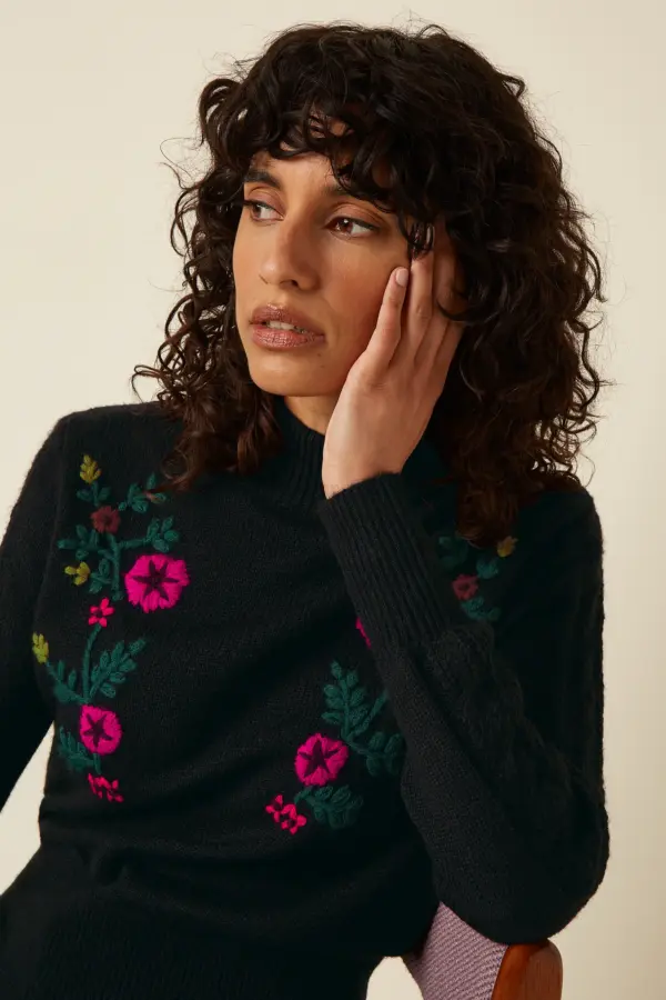 Nilde Top Moss - Zwart