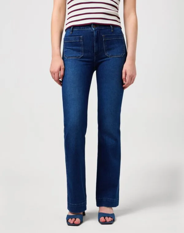 Flare - donker denim