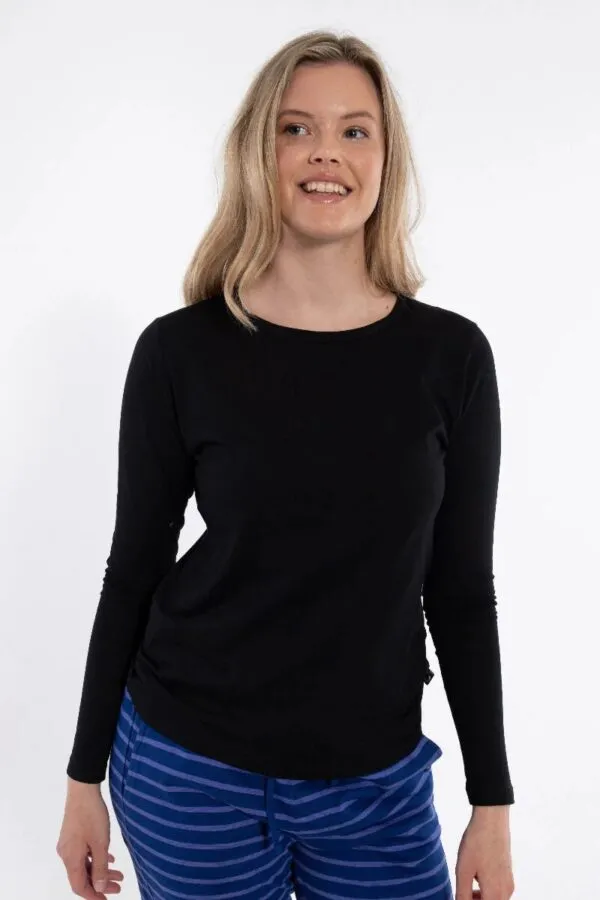 Danejubii LS Modal Tee - Zwart