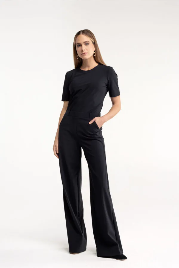 Lexie LONG bonded trousers - Zwart