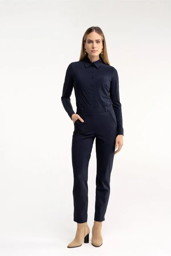 Anne bonded trousers - Blauw