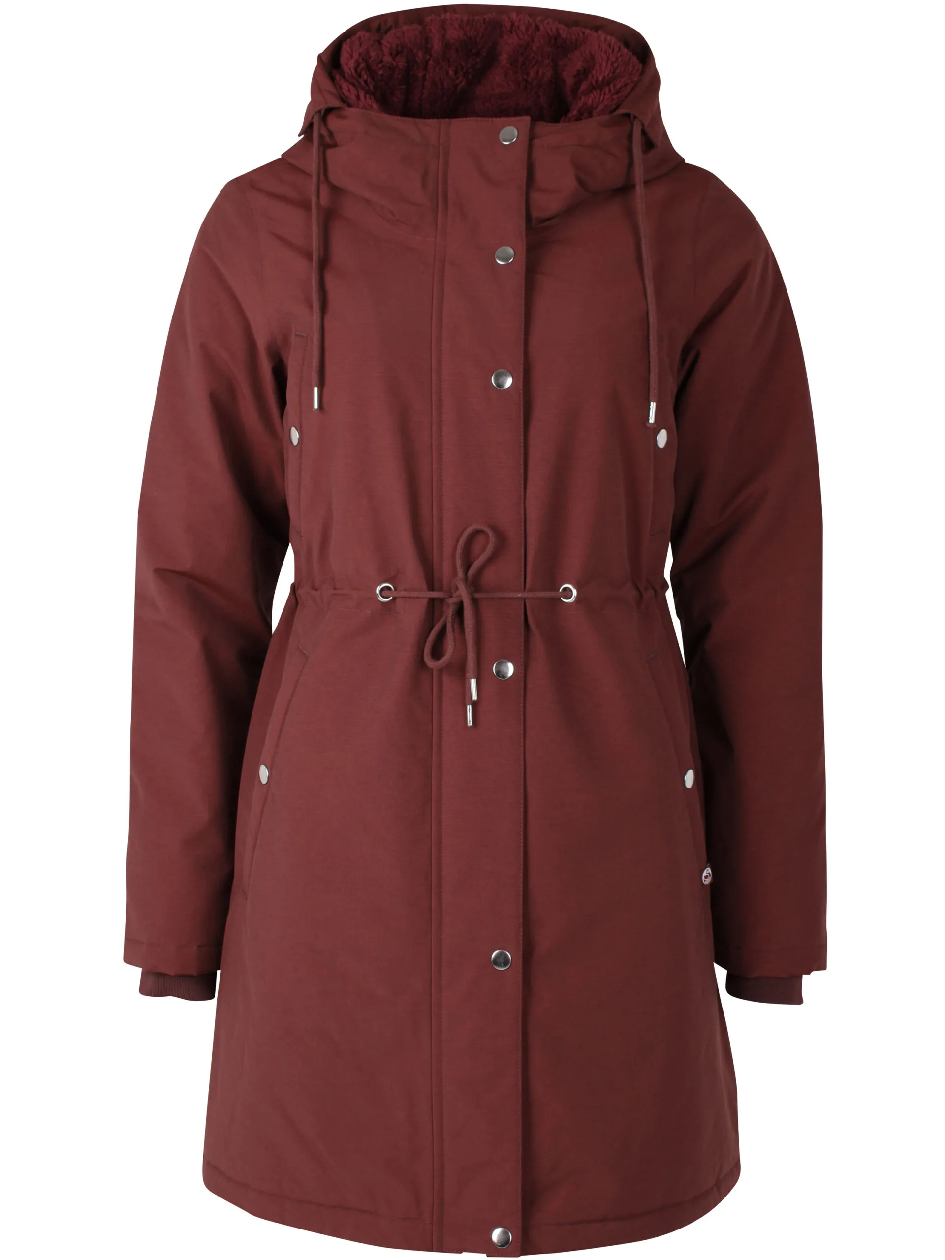 Danenora Winter Parka - bordeaux rood - Afbeelding 4