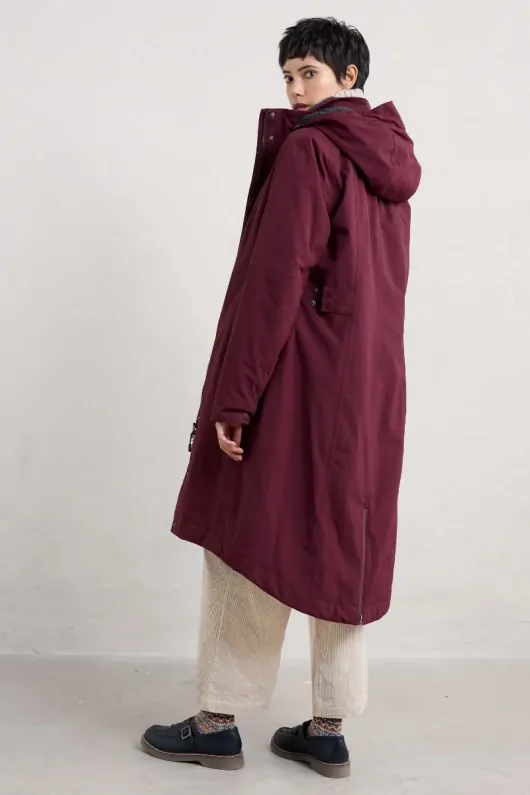 Janelle Winter Coat - Donkerrood