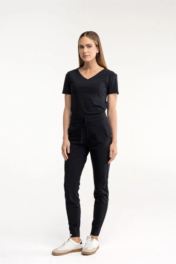Downstairs bonded trousers - Zwart