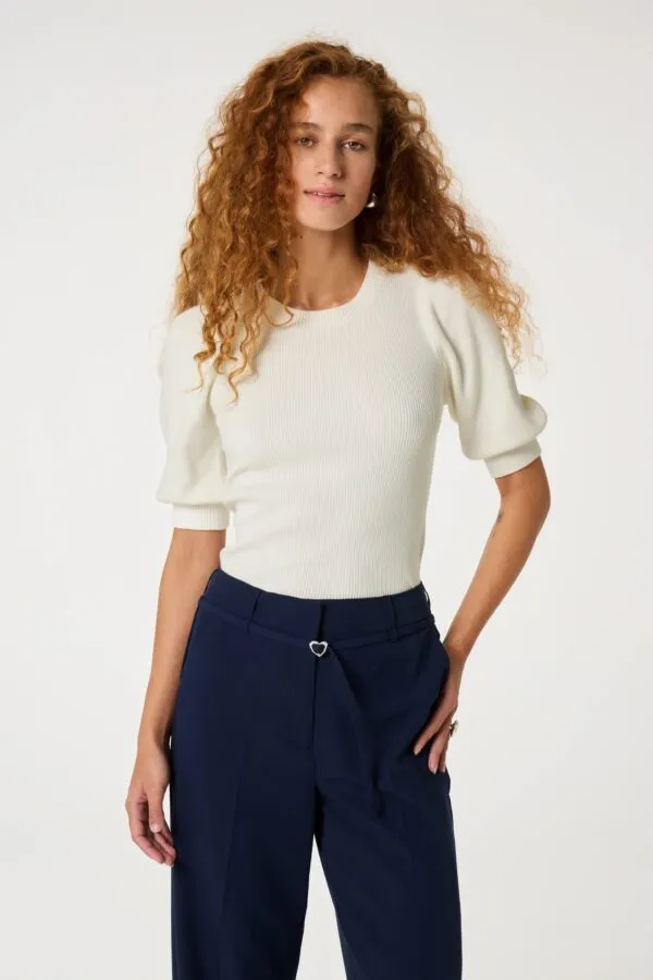 NOOS Lillian Short Sleeve Pullover - Off white