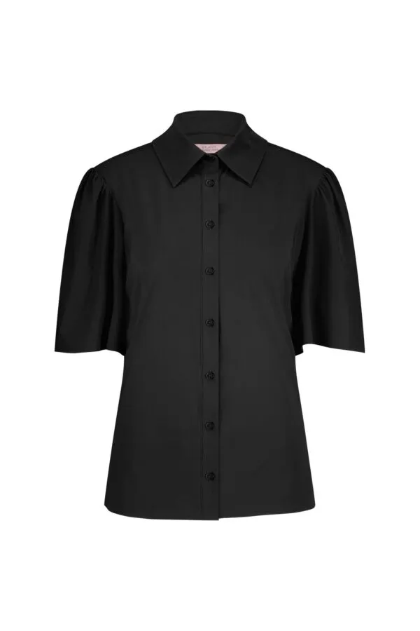 Poppy butterfly blouse - Zwart