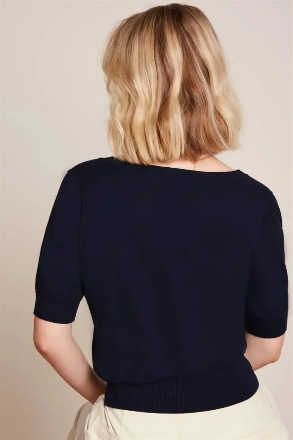Agnes V Top Cocoon - Donkerblauw