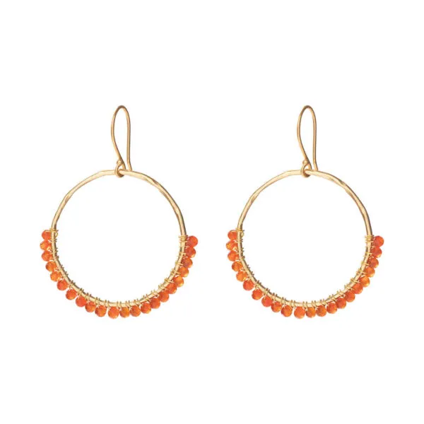 Kindness Carnelian GP Earrings - Carnelian