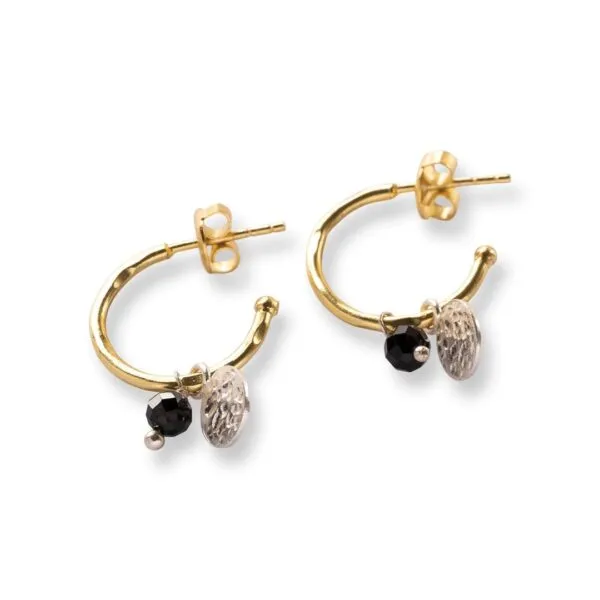 Sincere Black Onyx Earrings GP - Black Onyx