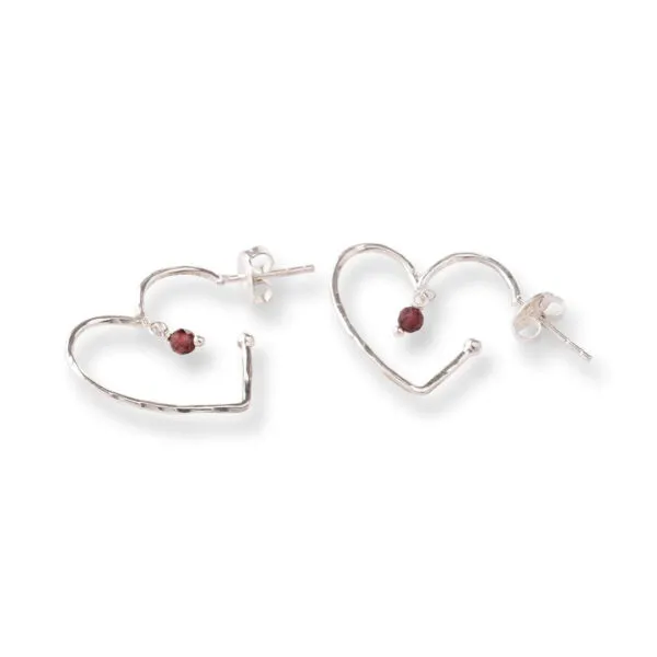 Cheery Garnet Earrings SP - Garnet