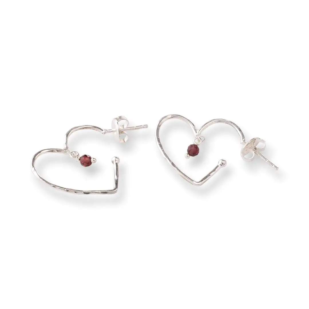Cheery Garnet Earrings SP - Garnet