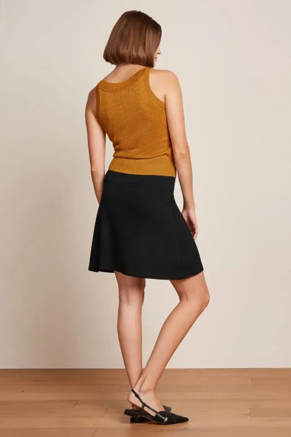 Border Skirt Milano Uni - Zwart