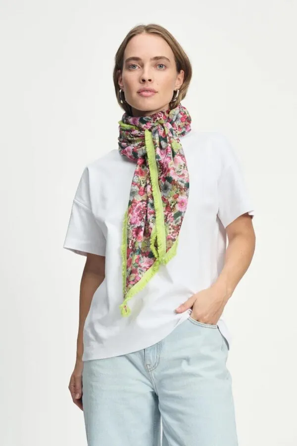 SHAWL - Love Bouquet - Off white