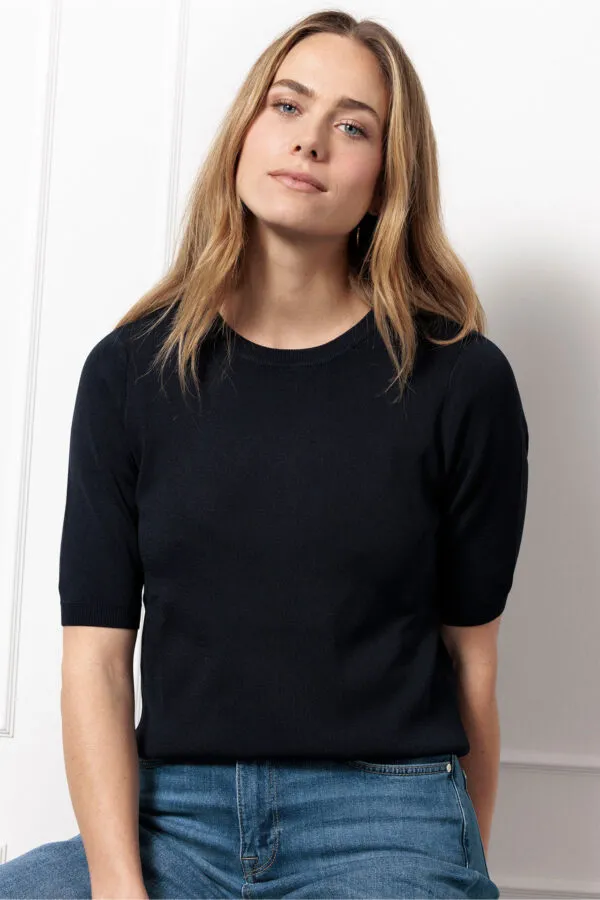 Lana ssl solid pullover - Blauw