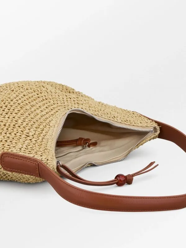 Paper Straw Ariya Bag - Beige