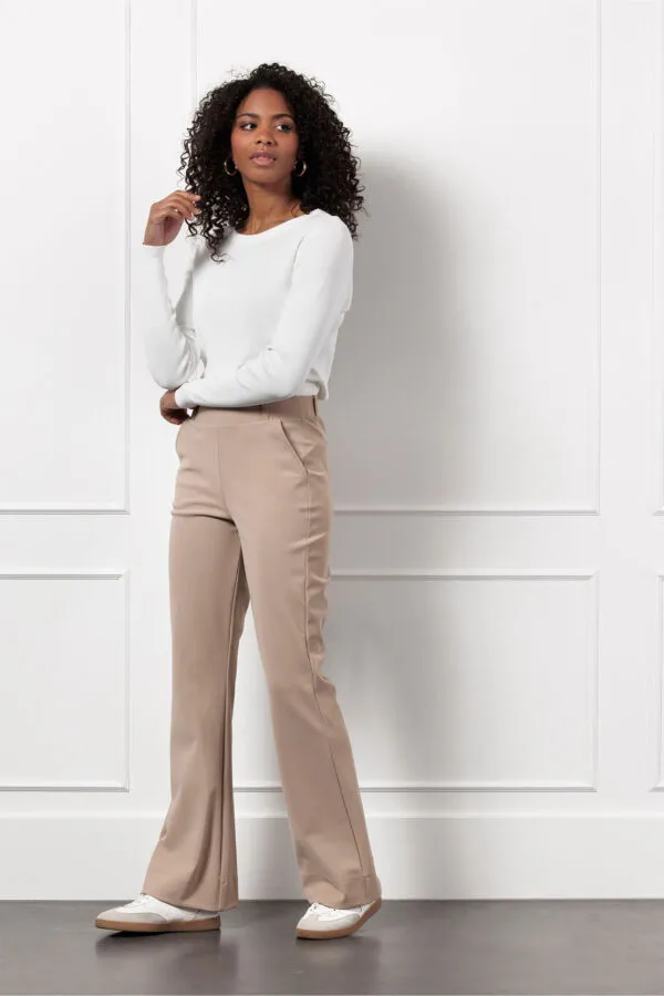 Flair bonded trousers - Latte
