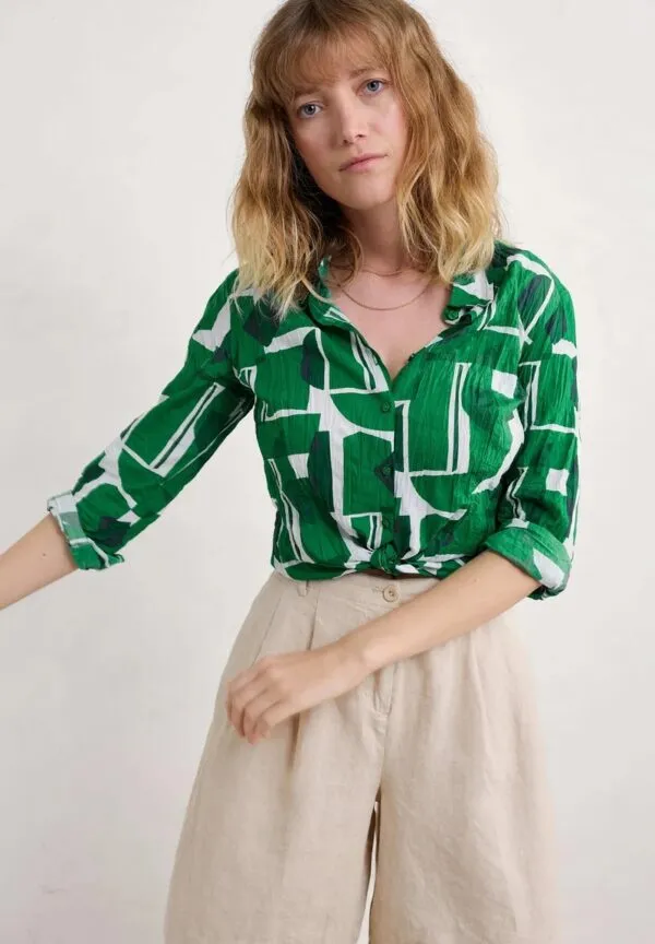 Larissa Shirt - Donkergroen