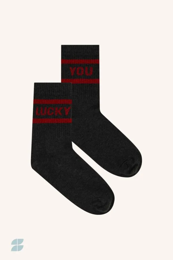 lucky sparkle socks - Wijnrood