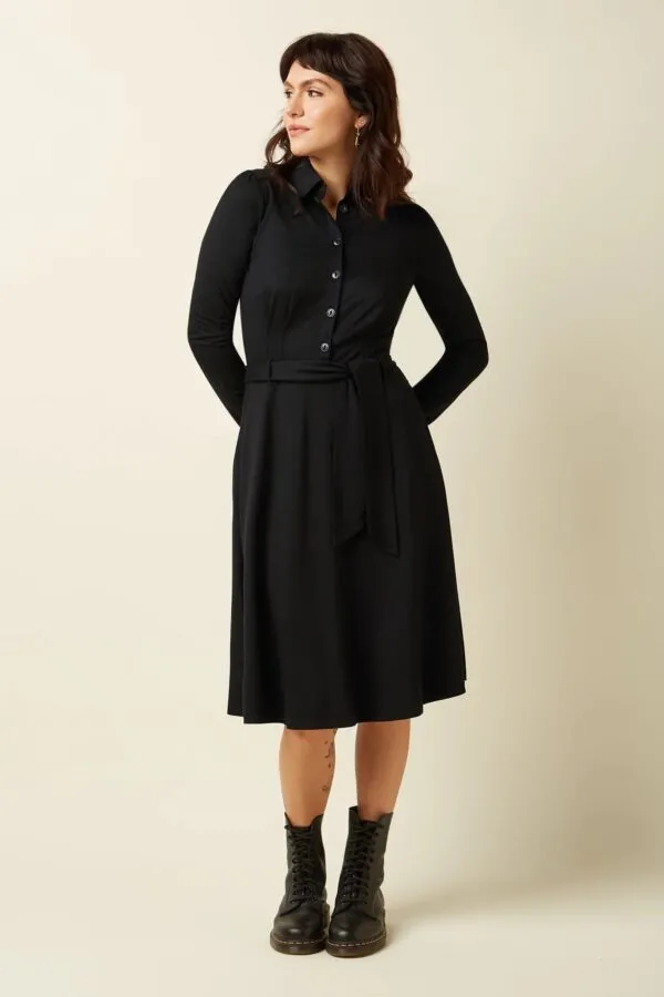 Sheeva Dress Viscose Classic - Zwart