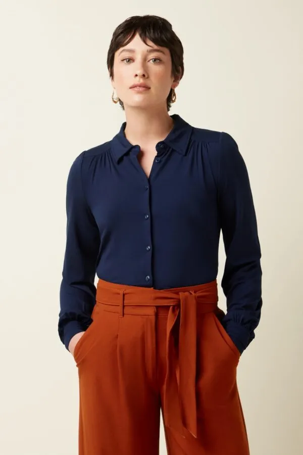 Carina Blouse Viscose Light - Rhodonite Blue
