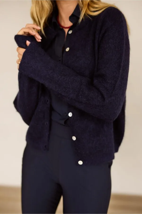 Bibi mohair cardigan - Blauw