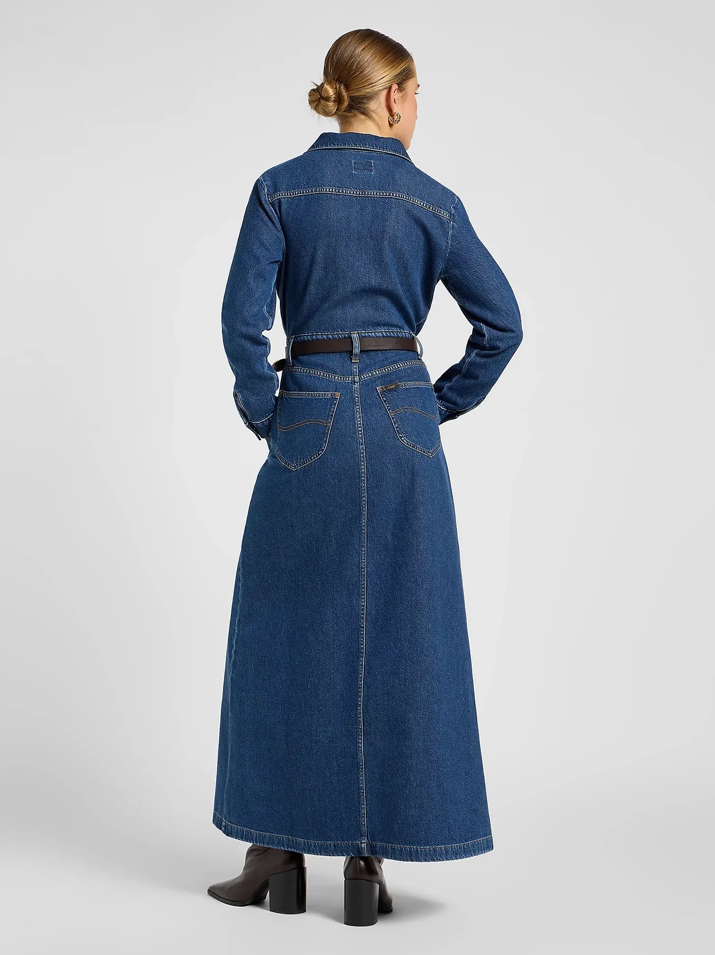 Maxi Denim Utility Dress - Denim - Afbeelding 5