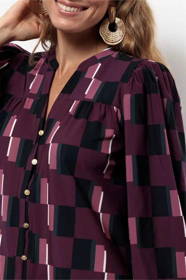 Flor block blouse - Multi color