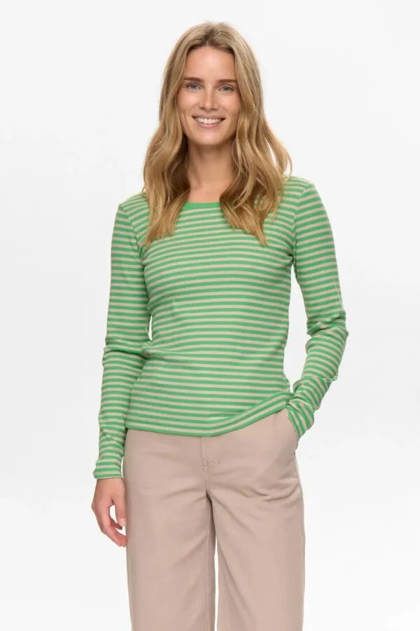 NUMELANY LS BLOUSE - Groen