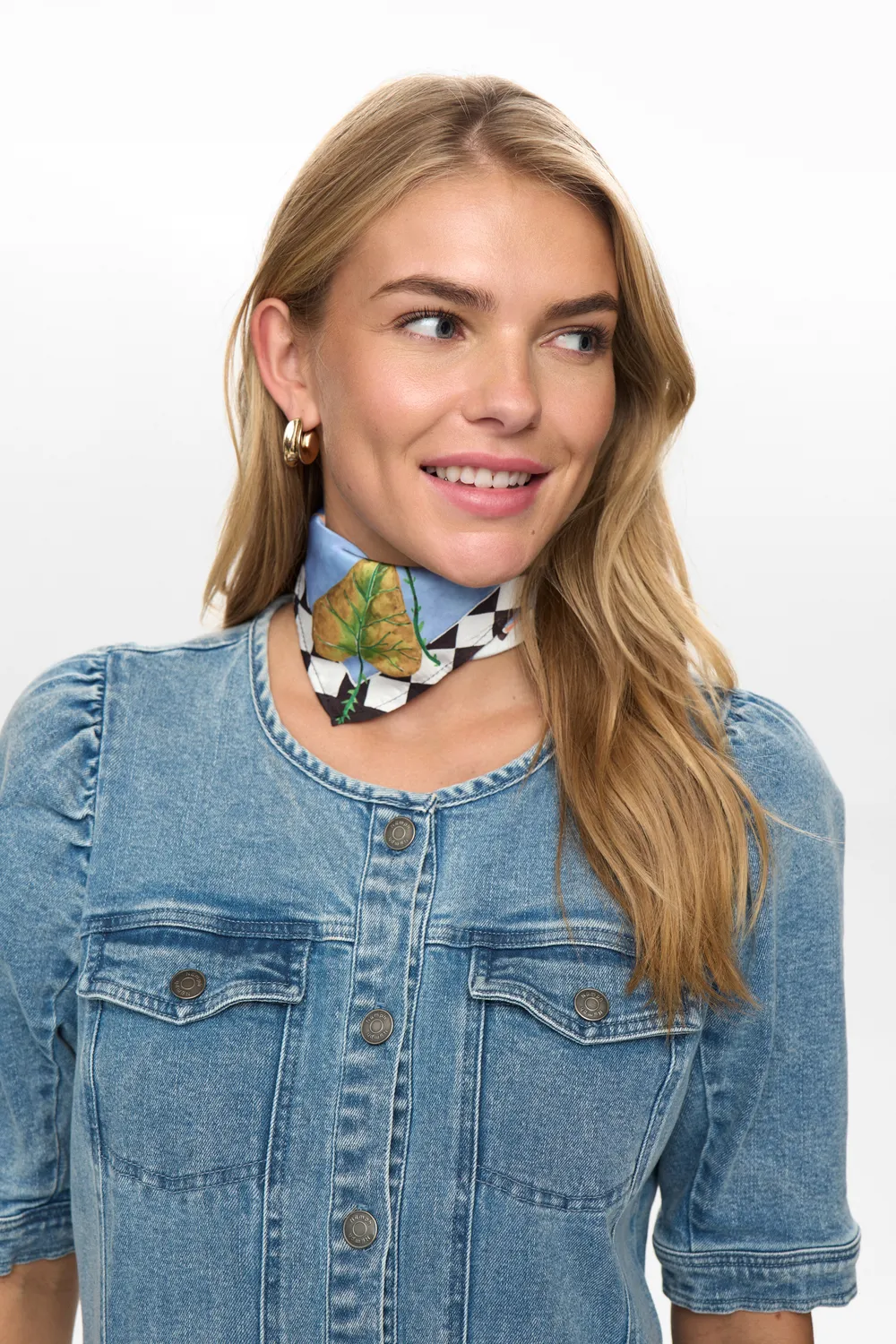 NUMOCHA SATIN SCARF - Groen - Afbeelding 2