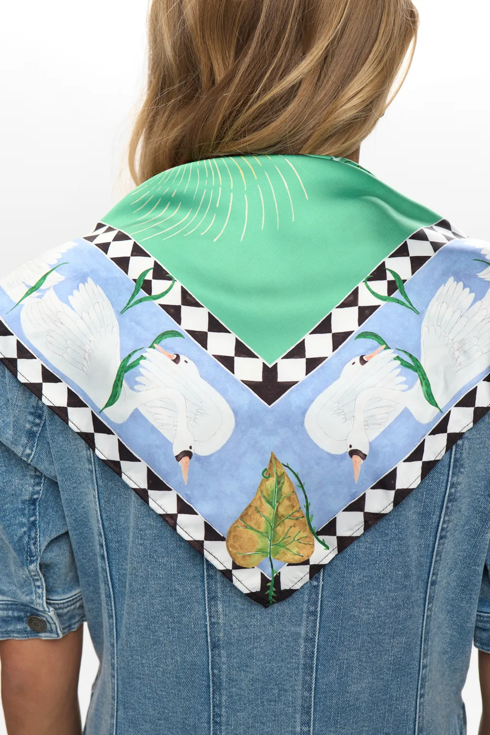 NUMOCHA SATIN SCARF - Groen