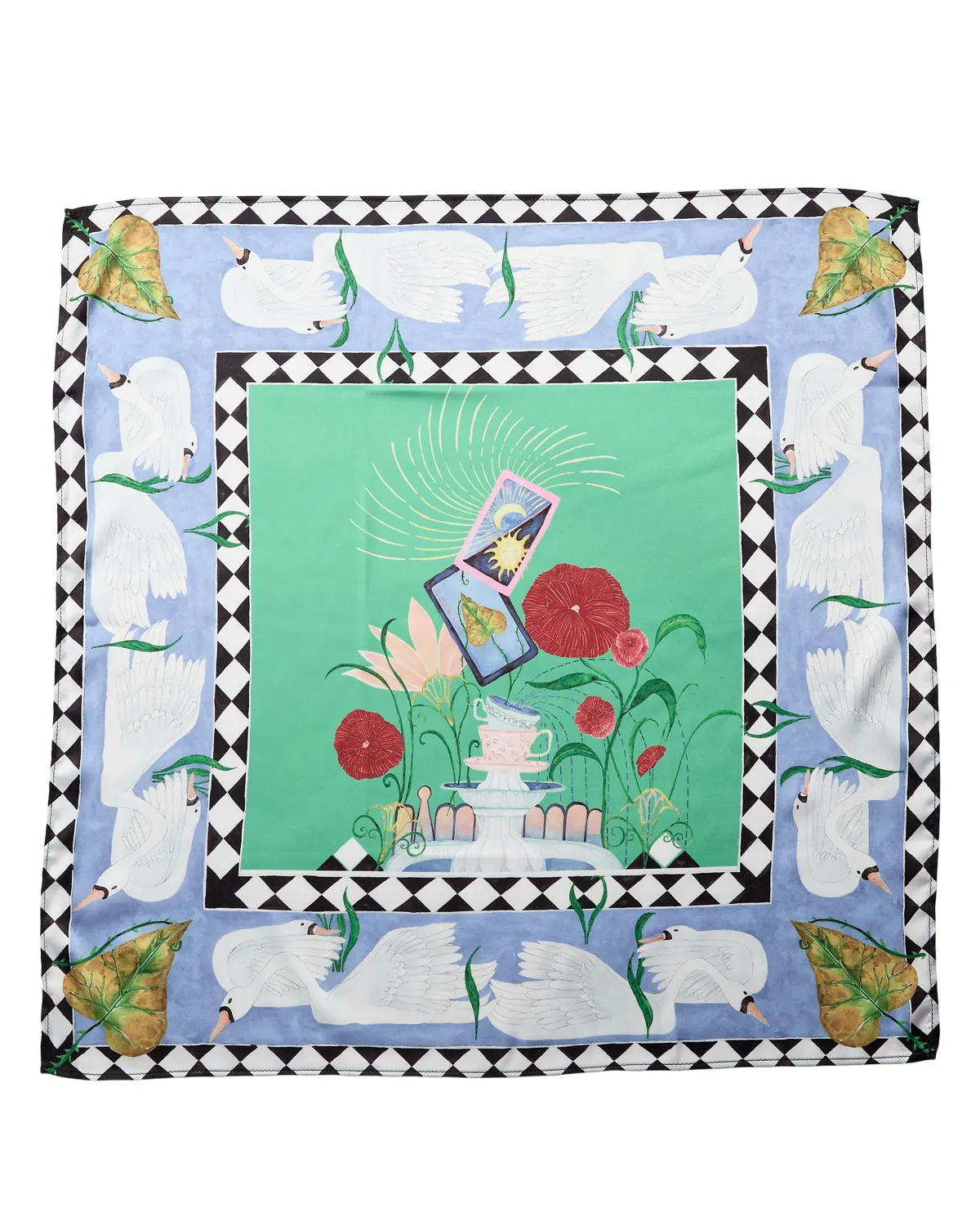 NUMOCHA SATIN SCARF - Groen - Afbeelding 6