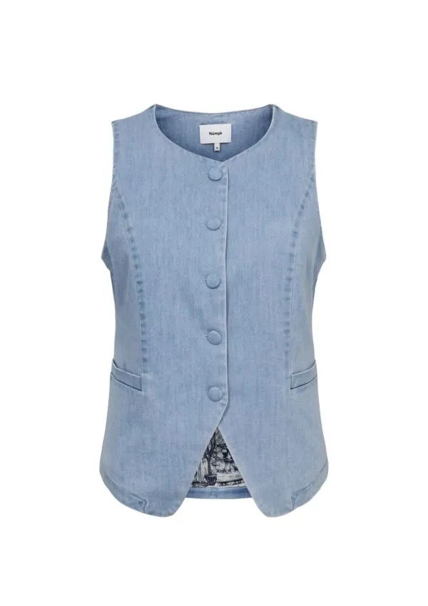 NUALETTA VEST - licht denim